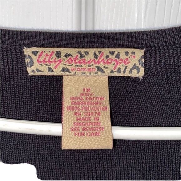 Lily Stanhope Cottage Tropical Cardigan (Size 1X) - Picture 5 of 5